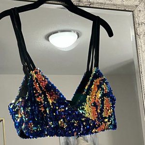 Free People Spotlight Sequin Bustier